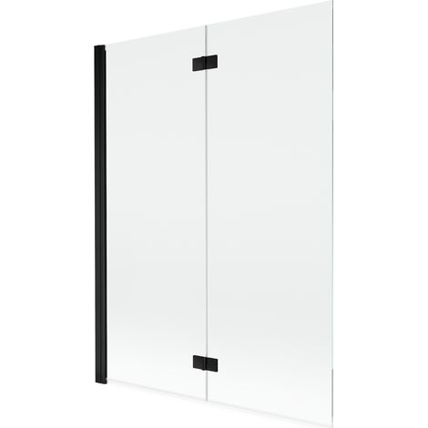 Mexen Mist paravento da bagno 2-ante sinistro 130 x 150 cm, trasparente, nero - 8A9-130-002-70-00-L (1/5)