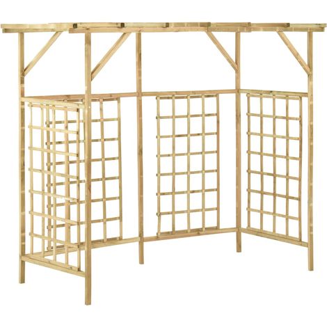 Maison Exclusive - Pergolato Giardino per Bidoni Tripli Legno di Pino Impregnato (1/5)