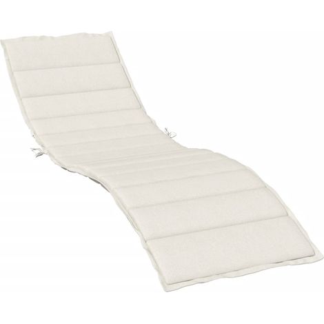 Maison Exclusive - Cuscino per Lettino Prendisole Crema Mélange 200x70x4cm Tessuto (1/5)