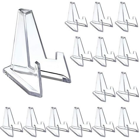 15 pezzi Supporto per monete Espositori Cavalletti per monete Medaglie Badge Collezione Scaffale per monete Supporto per telefono in acrilico 4CM (1/5)