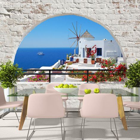 Papier Peint "Summer in Santorini" 70 x 100 cm (1/2)