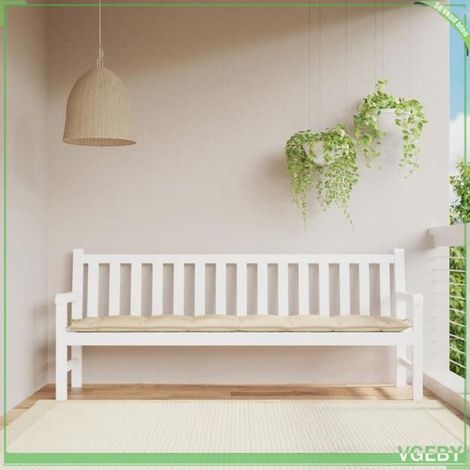 Coussin de banc de jardin - FAFEISY - 361643 - Beige - 200x50x7 cm - Tissu Oxford résistant à l'eau (1/5)