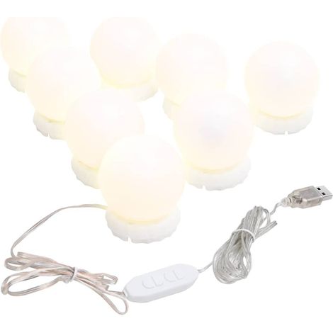 Maison Exclusive - Luz de espejo con 8 bombillas LED blanco cálid (1/5)