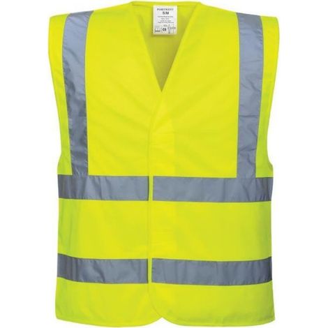 Gilet De Sécurité Haute Visibilité Avec Points D Ancrage Pour Baudrier Et Double Ceinture De Sécurité Jaune Taille XXL À XXXL (1/2)