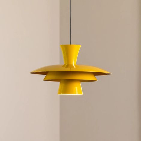 [GEBRAUCHT] B-Ware Luminex Hängeleuchte Pendelleuchte Plato Senfgelb Metall E27 38 Cm560