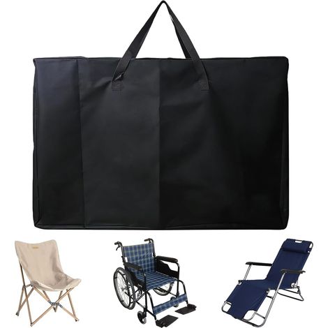 Foldable Wheelchair Storage Bag 72 x 28 x 106 cm Large Portable Garden Chair Storage Bag Portable Carry Bag Protective Cover 600D Waterproof Heavy Duty Folding (1/5)