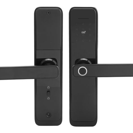 Serrure de porte intelligente, carte à empreintes digitales, clés de mot de passe, déverrouillage, poignée électronique WIFI avec panneau tactile rétroéclairé pour Tuya (1/5)