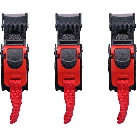 Lot de 3 clips de fixation rapide pour jugulaire de casque de moto en plastique, boucle de traction à dégagement rapide, noir et rouge. (1/5)