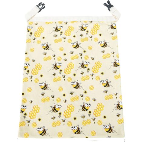 Bolso de tela de algodón y lino - Abeja de dibujos animados (1/2)