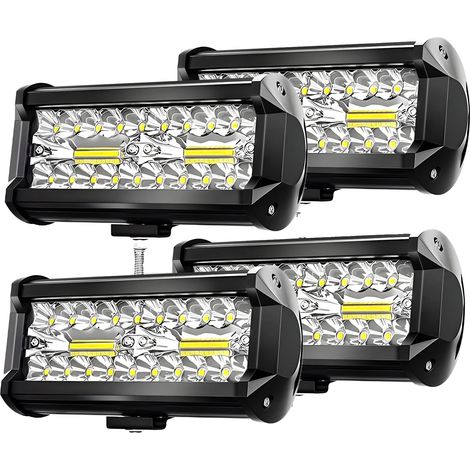 Luz de trabajo, alto brillo, diseño impermeable, 4 unidades de 7 pulgadas. (1/2)