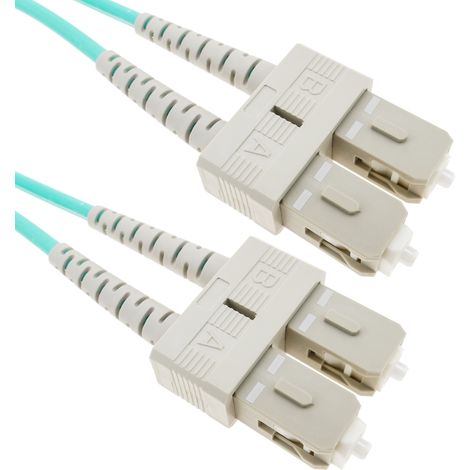 BeMatik - Câble à fibre optique OM3 SC à SC duplex multimode 50/125 10m (1/5)