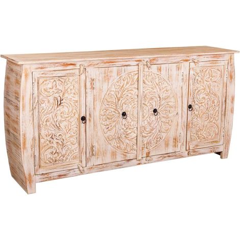 Aparador de madera acabado artesanal 165x40x83h cm (1/5)