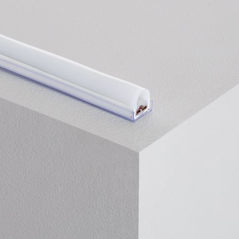 Profil PVC 1m für LED Neon Einfarbig Halbrund 180 Transparent