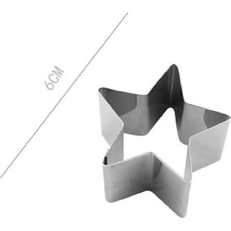 Kaela - Set 6 Pezzi Stampo Forme Per Dolci Torte Biscotti Stampi Forma Stella 6cm 98937 -