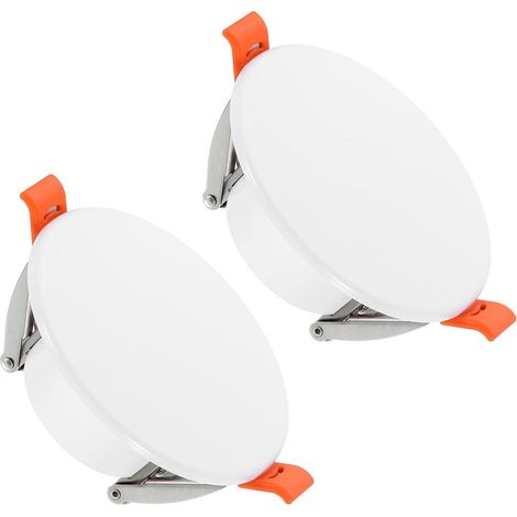 94mm/3.7" Cache Trou Plafond Ressort 2 Pcs Blanc pour 2.2-3.4" Trou (1/5)