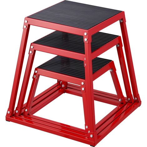 Boîte de Pliométrie 3PCs 305/458/609 mm de Haut Plateforme Pliométrique Charge 227 kg Boîte à Saut Musculation Fitness Crossfit pour Entraînement Pliométrique Step-ups Pompes Squats Gym Domicile (1/5)