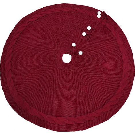 Tapis de sapin de Noël tricoté, 122 cm (48 pouces), grand format, DXGHC (1/5)