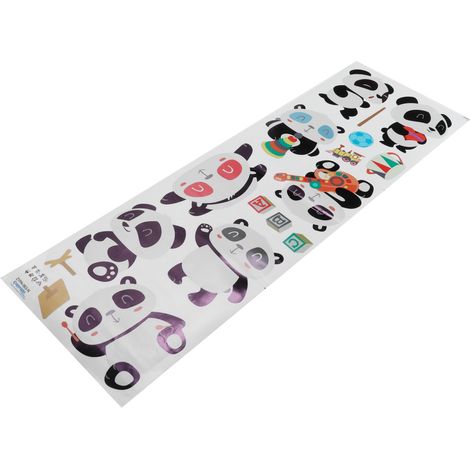 Sticker mural DIY Panda cartoon déco chambre salon crèche autocollant mural enfant animaux adhésif décoratif (1/5)