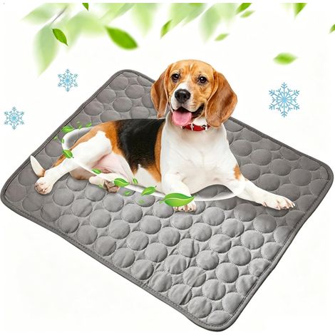 Tapis rafraîchissant pour chiens, écologique et idéal pour l'été, 70 x 55 cm, gris (1/5)