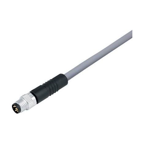 Binder Connecteur industriel mâle droit gris PUR IP67