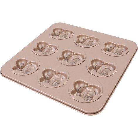Plaque de cuisson antiadhésive à 9 compartiments en forme de papillon, moule à biscuits et gâteaux pour la cuisine (1/5)
