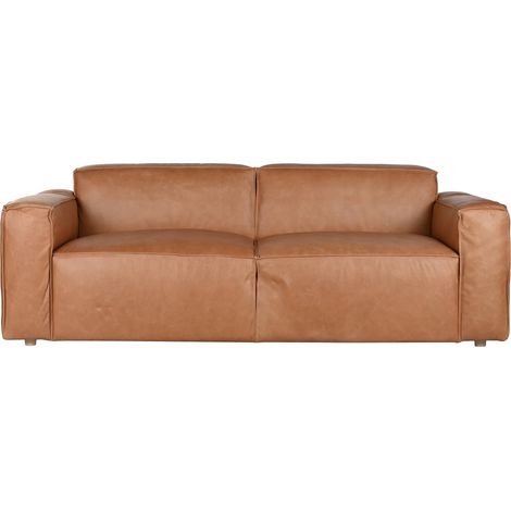 Sofa Piel 214X94X77 3 Plazas Cognac (1/5)