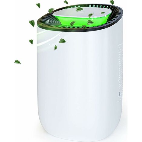 Dehumidifiers, Mini Dehumidifier 21 OZ (600ml) 1500 Cubic Feet (160 Square Feet) Ultra Quiet Small Dehumidifier with Auto Shut Off and Colored Lights, Ultra Quiet for (1/5)