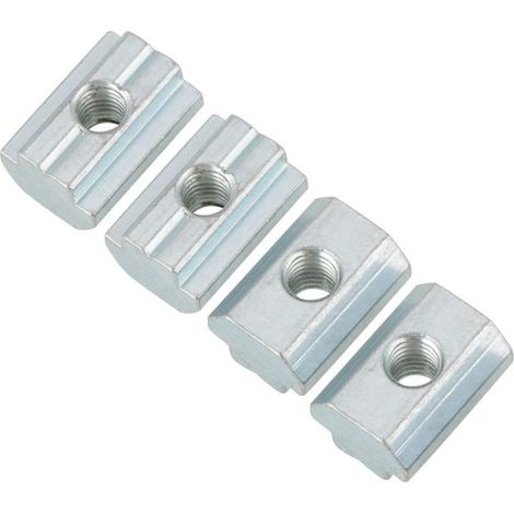 Ecrou Coulissant - Ecrou A Glissiere En T - Acier Au Carbone Galvanise - Pour Profil Aluminium 40 - M6 - 20 Pièces