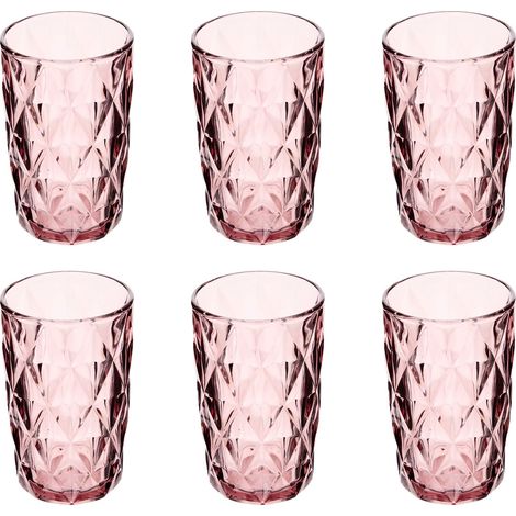 Lot de 6 Gobelets Hauts "Lea" 40cl Rose