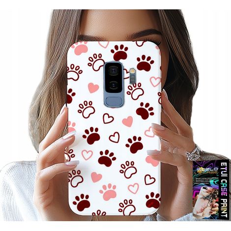 Custodia per Samsung Galaxy S9 Plus - zampe di cane su sfondo bianco, cane, gatto, orsacchiotto (1/5)