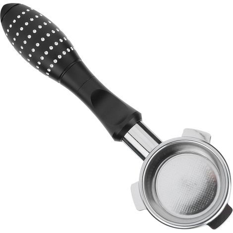 Bodenloser 54-mm-Filterhalter für Breville-Kaffeemaschinen, dreiohrig, Edelstahllegierung, glänzend schwarz (1/5)