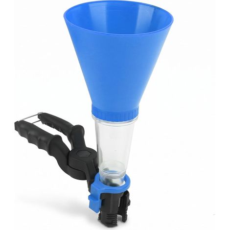 Kit D'entonnoir de Remplissage D'huile, Entonnoir D'huile de Moteur de Voiture Universel 3Pièces, Filtre à Huile à Serrage Rapide, Entonnoir de Remplissage D'huile sans Déversement (Bleu) (1/5)