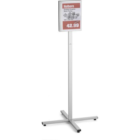Durable Infoständer OUTDOOR A4, inkl. 2 wasserdichten Magnettaschen, wetterfest und UV-stabilisiert, anthrazit/grau, 502057