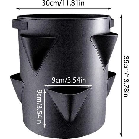 (Noir) Sacs de culture en tissu de 7 gallons pour fraisiers, pommes de terre, pots de jardinage, outils de plantation pour la maison, les fleurs et les légumes, les tomates, conteneurs (1/4)
