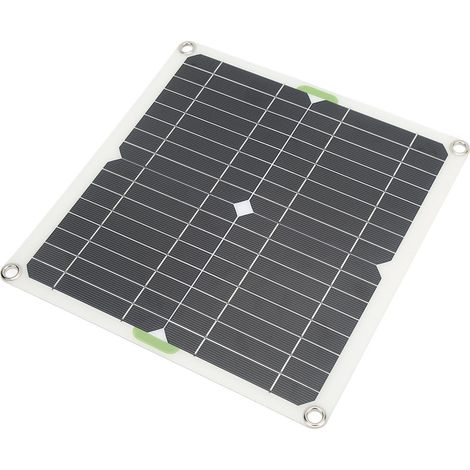 200-W-monokristallines Solarpanel mit Batterieklemmen, Zigarettenanzünderkabel, 10-in-1-USB-Kabel, wasserdicht für Wohnmobil, Auto und Boot (1/5)