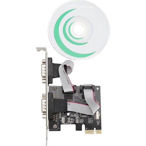 Contrôleur PCI-E Express vers 2 ports série DB9 RS232 - Adaptateur double port COM pour PC (1/5)