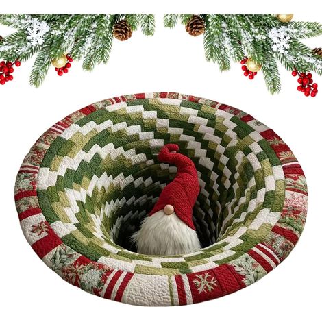 Tapis de Noël – Décoration de vacances – Tapis de sol illusion 3D de Noël, pour extérieur, entrée, cour, patio, maison, extérieur, chambre à coucher, salon, cuisine, porche intérieur (1/5)