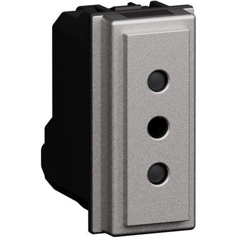 BTICINO KS4113 - Presa Living Now P11 2P+T 10A Steel Civile