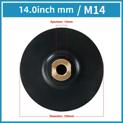 Tête de meulage en caoutchouc souple et flexible, joint souple, ponceuse d'angle, plaque adhésive pour meulage de pavés, ventouse auto-adhésive (diamètre 4 pouces 10 cm, ouverture M14) (1/5)