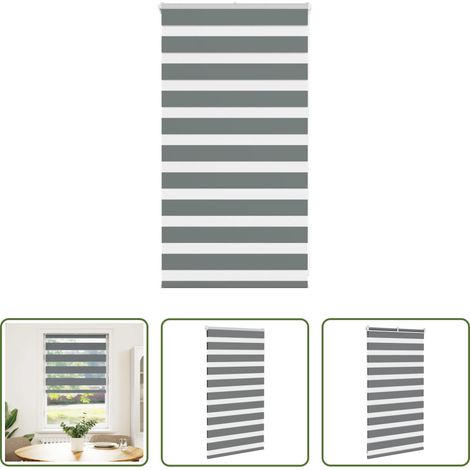 vidaXL Sonnenschutz -  Doppelrollo Dunkelgrau 75x100 cm Stoffbreite 70,9 cm Polyester (1/5)
