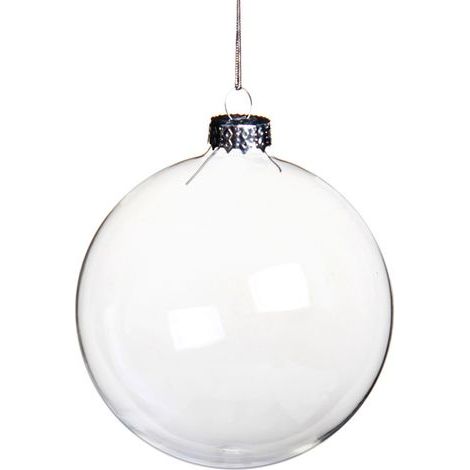 Lot de 20 Boules de Noël en Acrylique Transparent 8 cm pour décoration de décoration Petit Dessert ou fête de Mariage Halloween (1/5)