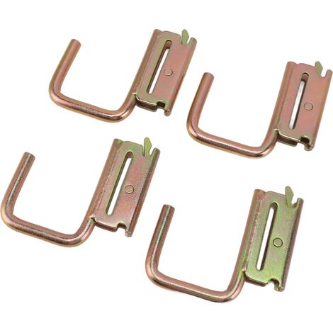 Set mit 4 E-Schienenhaken, maximale Traglast 544 kg (1200 lbs), J-förmiges Zubehör für E-Schienen, kompatibel mit Wohnmobilen, Booten, Schlafzimmern und Transportern. (1/5)