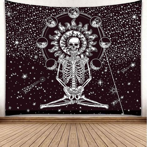 (squelette, 130 X 150 Cm) Tapisseries Imprimes, Tapisseries, Tentures Murales Aux Imprims Trs Dtaills (1/5)