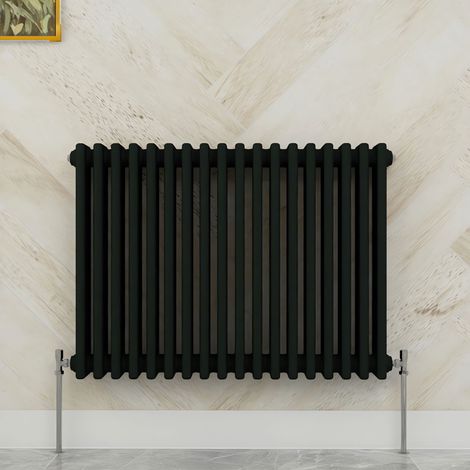 SKY Bathroom 600x830mm 3 Column Radiator Horizontal Black Traditional Column Radiator (1/5)