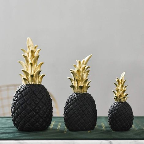 Heimdekoration, Ananas, Dekoration für Küche, Restaurant, Vintage-Party (klein, gold) (1/5)