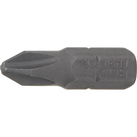 Embout Cruciforme PH2 6,3 mm (1/4) - L. 25 mm - Précision et Compatibilité, Acier, Zones Difficiles - D-Work