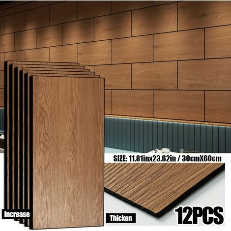 Revêtement Mur Bois Tons Chauds – 3D – Décoration Maison (1/2)
