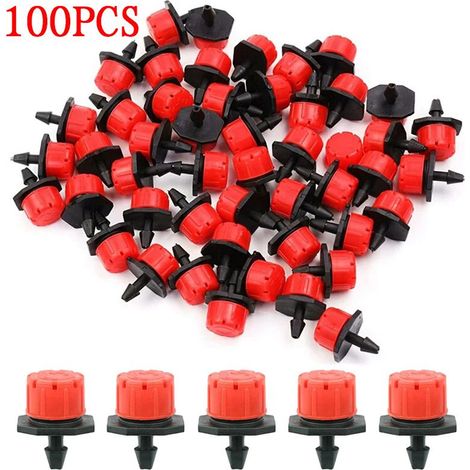 Lot de 100 goutteurs d’irrigation DIY réglables, système d’arrosage micro pour plantes (1/5)