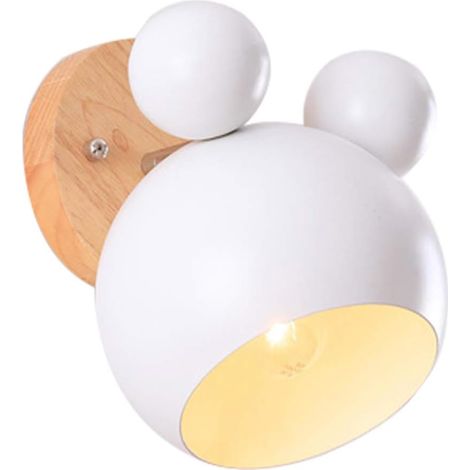 Appliques Murales Enfant Bois Nordique Macaron LED E27 - Créative Dessin Animé Éclairage Chevet Chambre Salon (1/5)