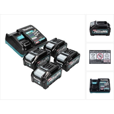 Makita Power Source Kit 40 V máx. con 4x BL 4040 batería 4,0 Ah XGT ( 4x 191B26-6 ) + DC 40 RA cargador rápido XGT LXT ( 191E07-8 ) (1/5)